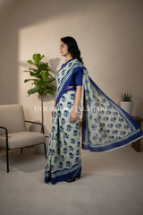 mulmul cotton bagru saree 410 side pose