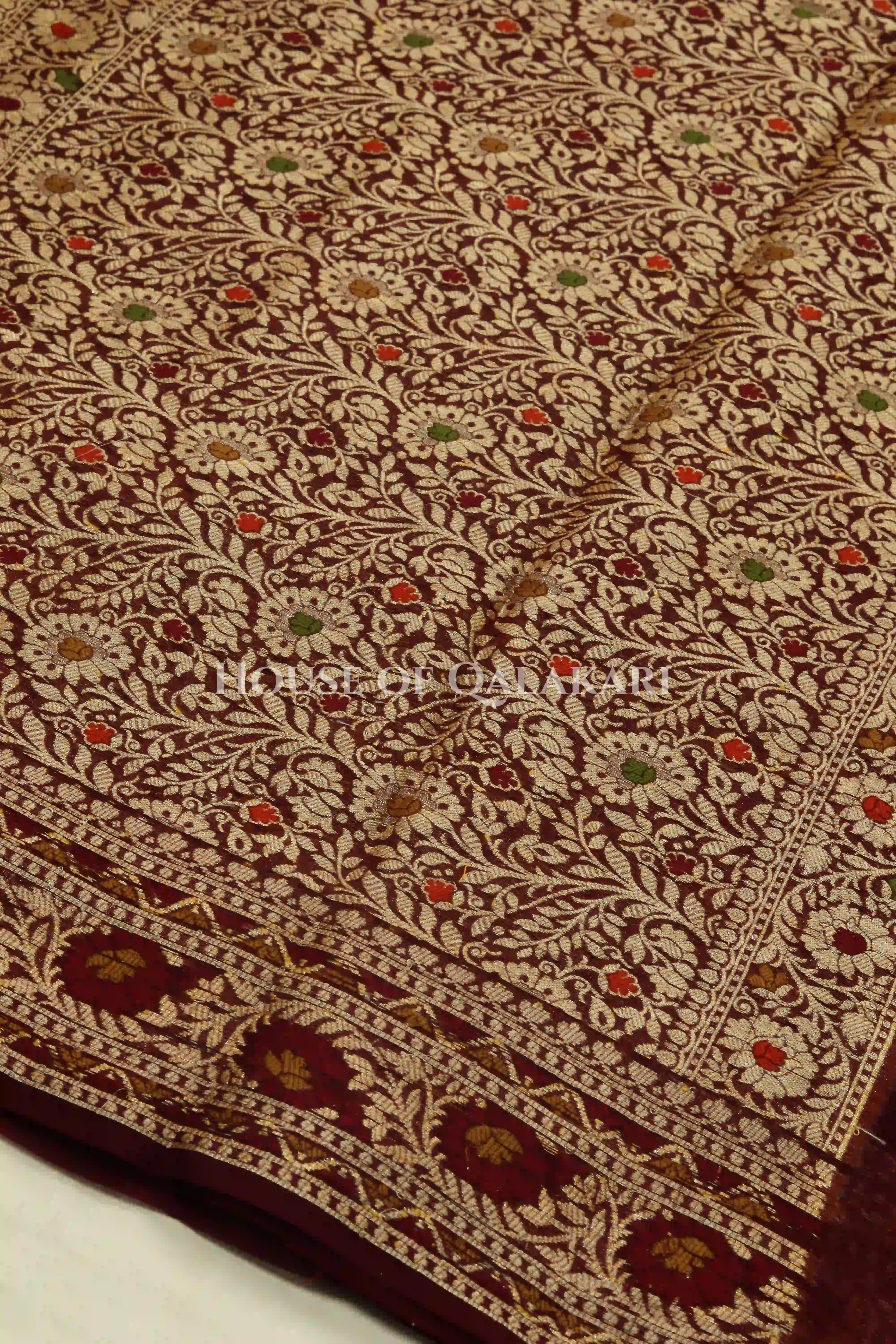 Khaddi Georget Silk Saree Pallu