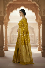 Khaddi Georget Silk Saree Side Pose