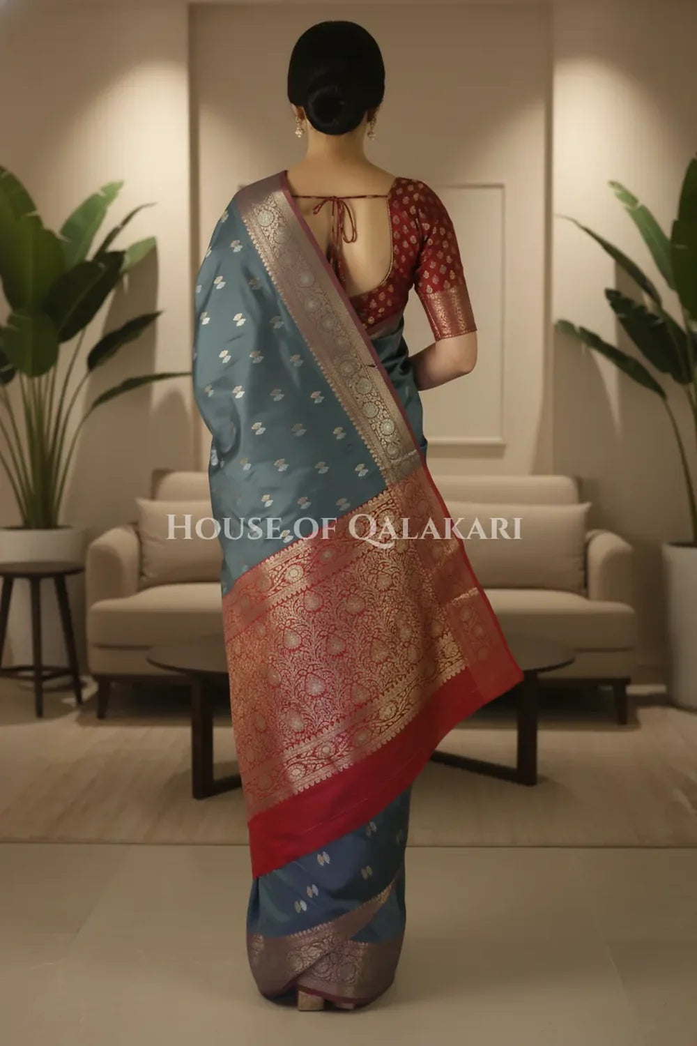 Silk Saree back pose