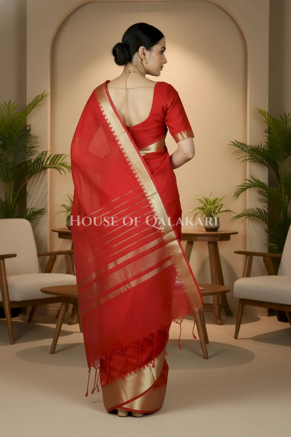 cotton saree 0337 back pose