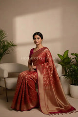 georget silk saree sitting pose