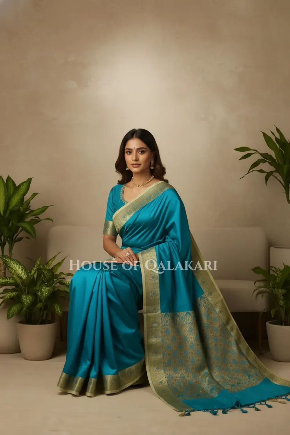 Silk Saree sitting pose