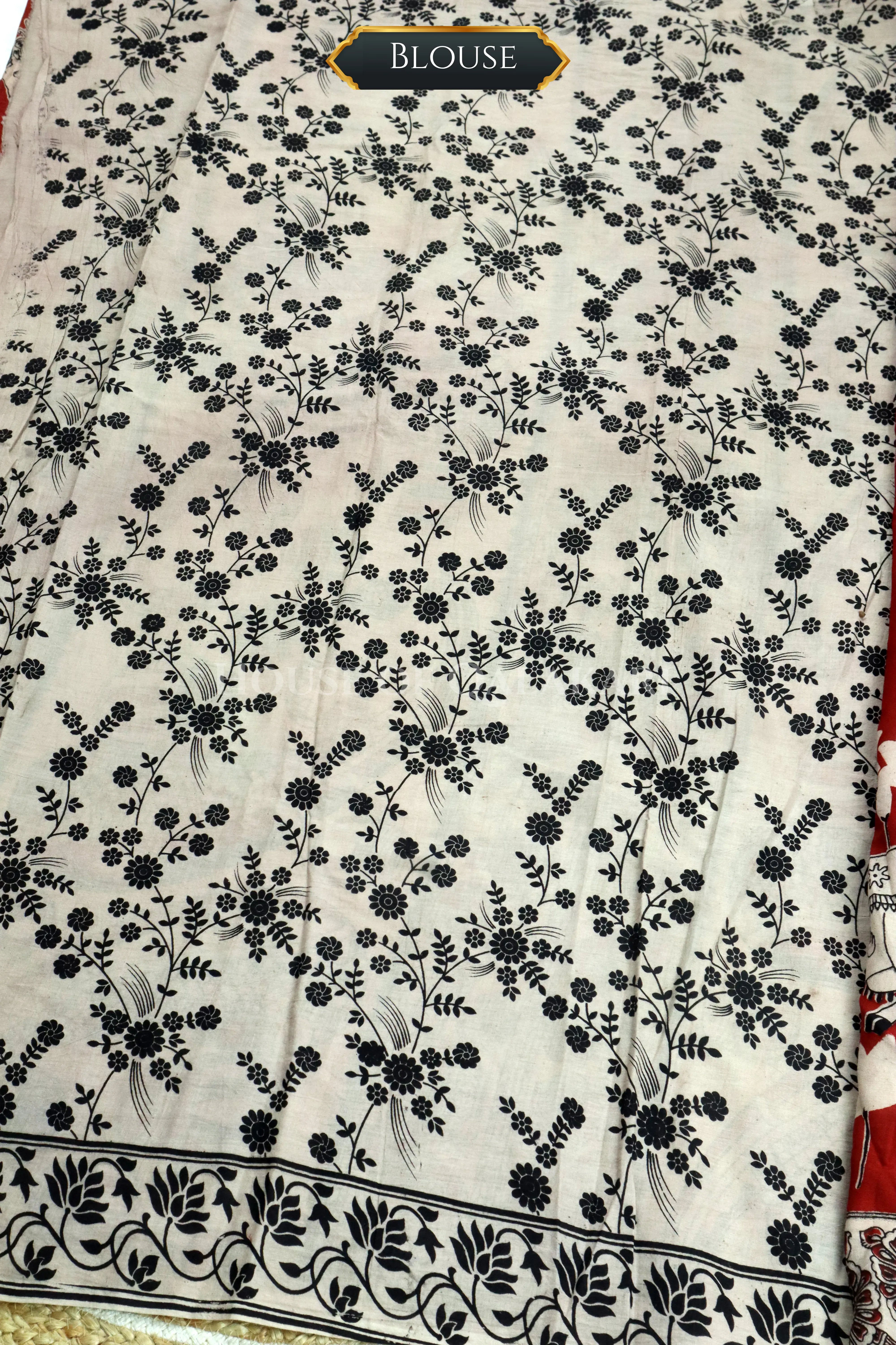 cotton kalamkari saree 0466 blouse