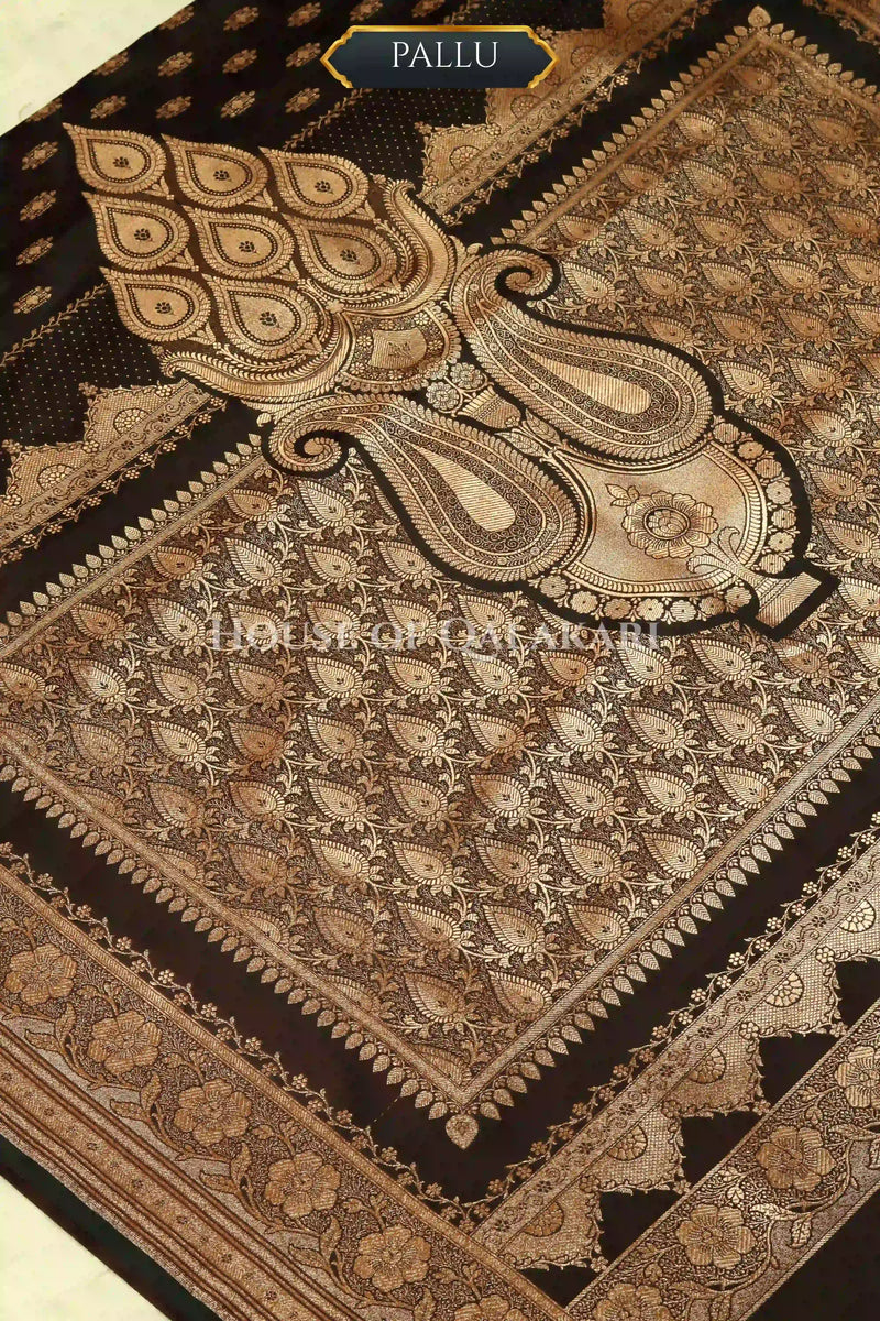 Double Katan Silk Saree pallu