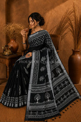 linen cotton saree 498 sitting pose