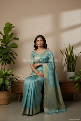 chiniya pure silk saree sitting pose