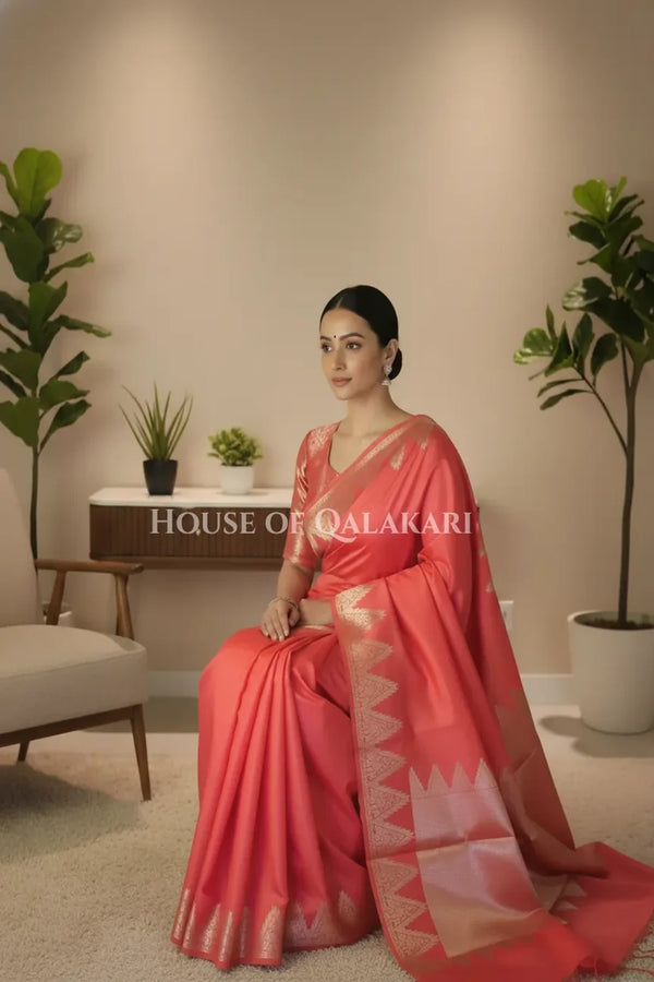 Silk Saree sitting pose