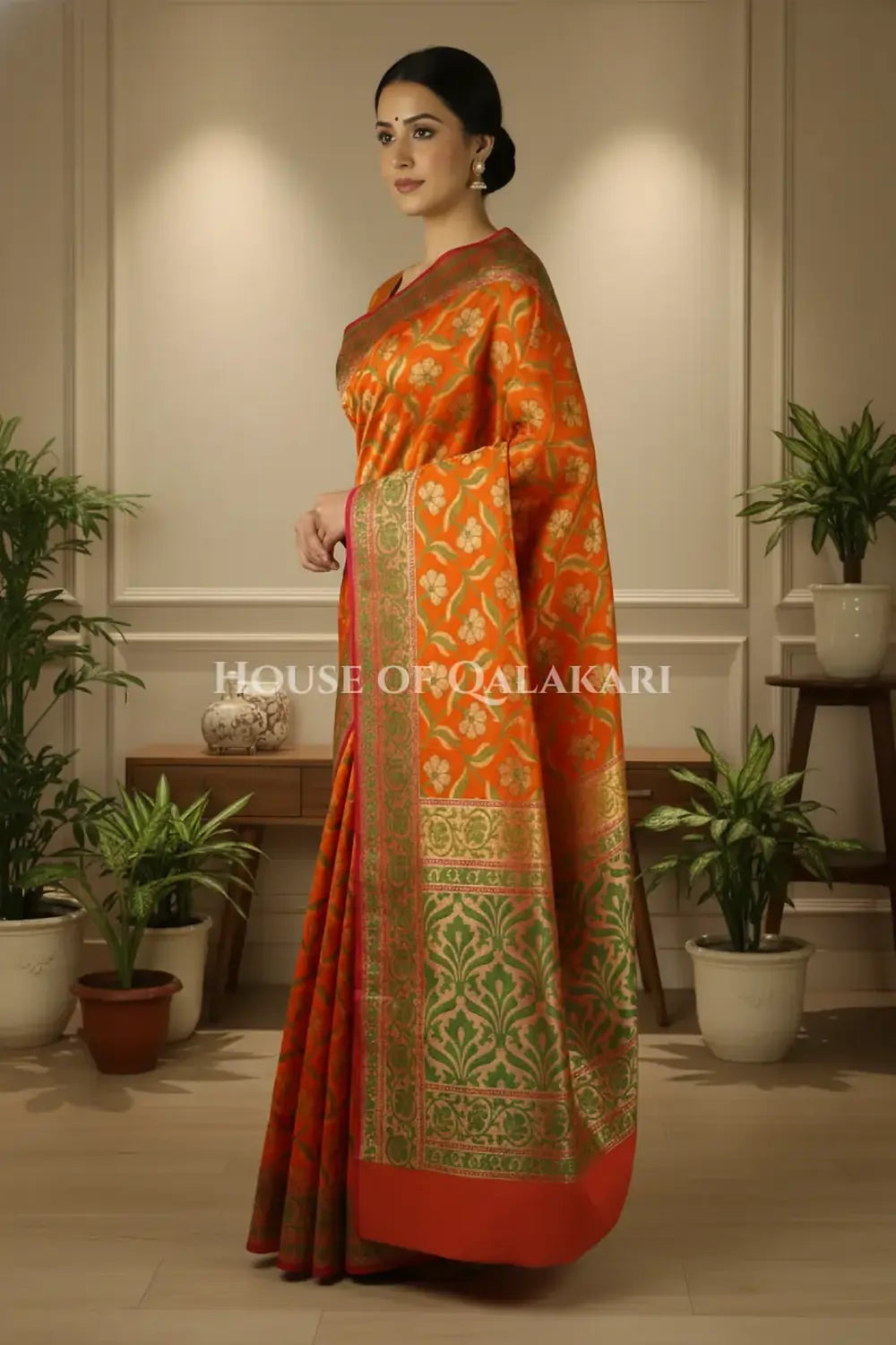 Georget Silk Saree side pose