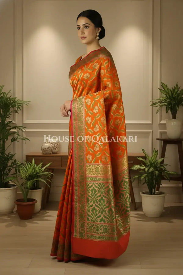 Georget Silk Saree side pose