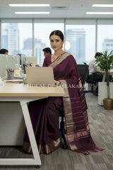 cotton saree 0336 office pose1