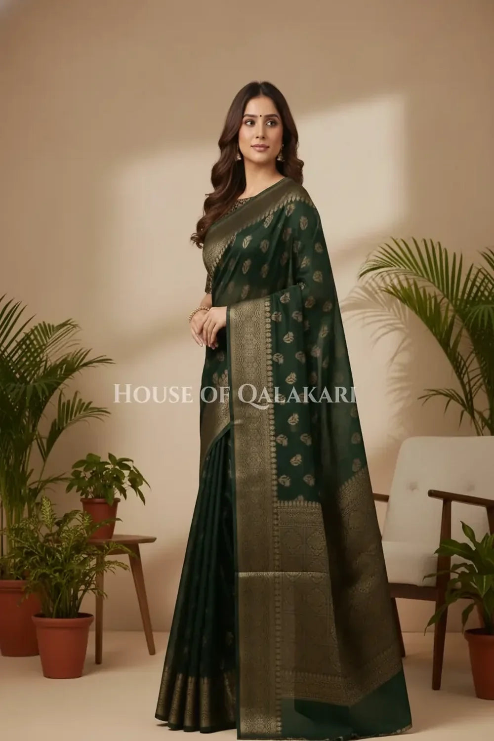 Cotton Saree side pose