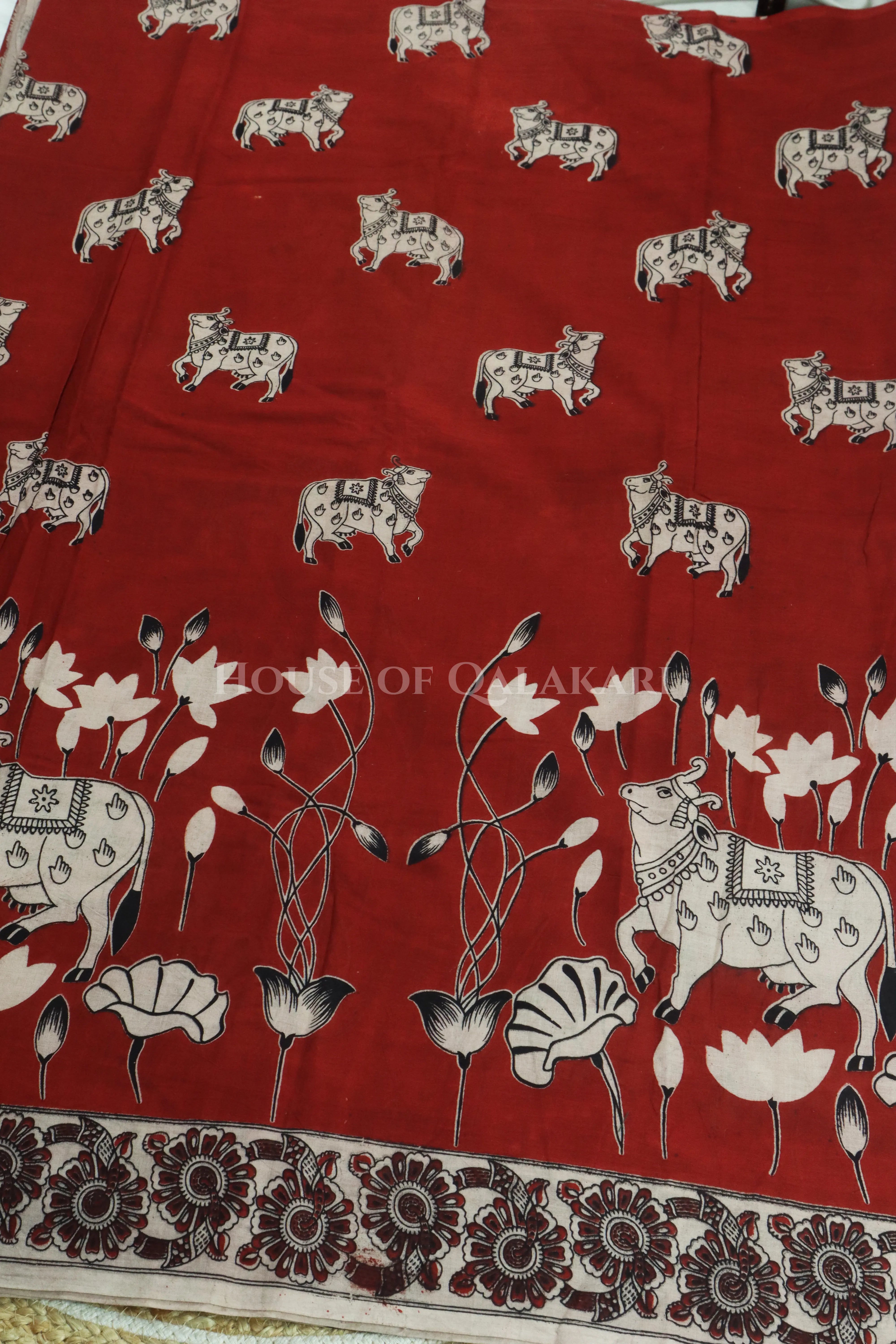 cotton kalamkari saree 0466 body