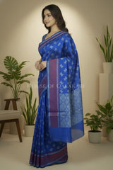 mulmul cotton patola saree 0438 side pose