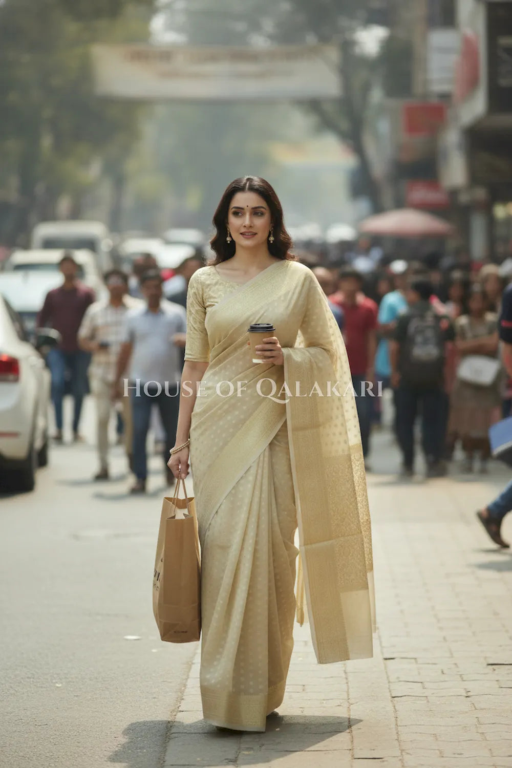 cotton saree 0358 outdoor pose1