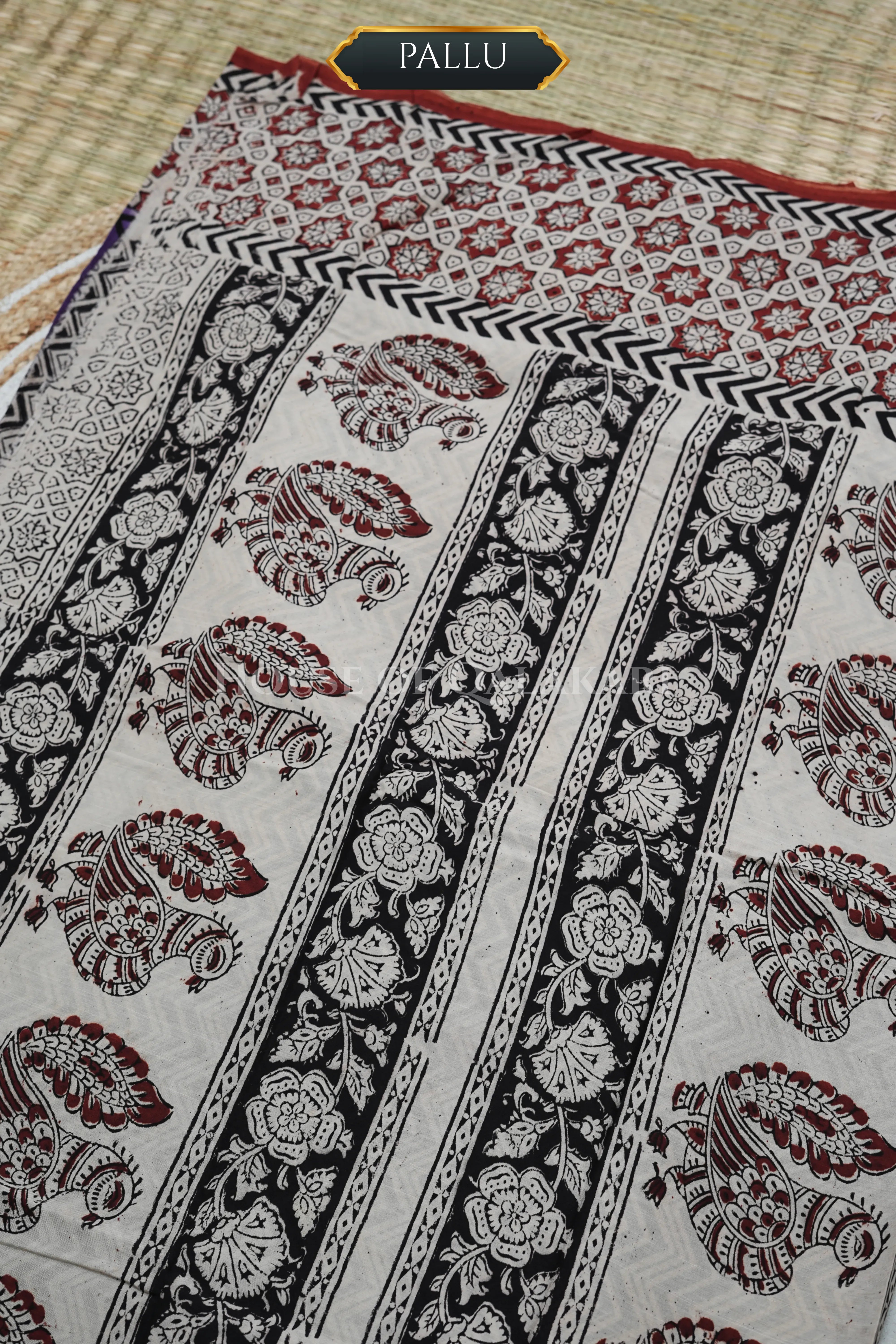 chennuri silk kalamkari saree 0446 pallu