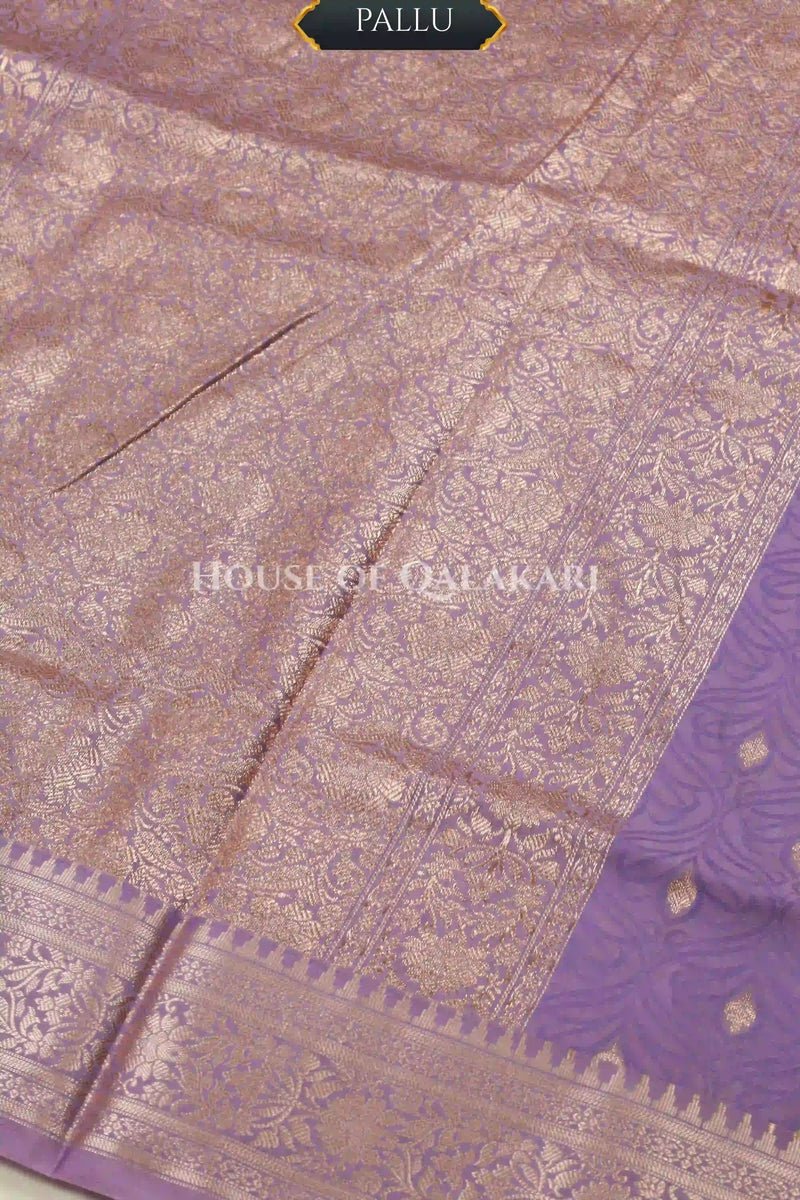 Mushroom silk Saree pallu