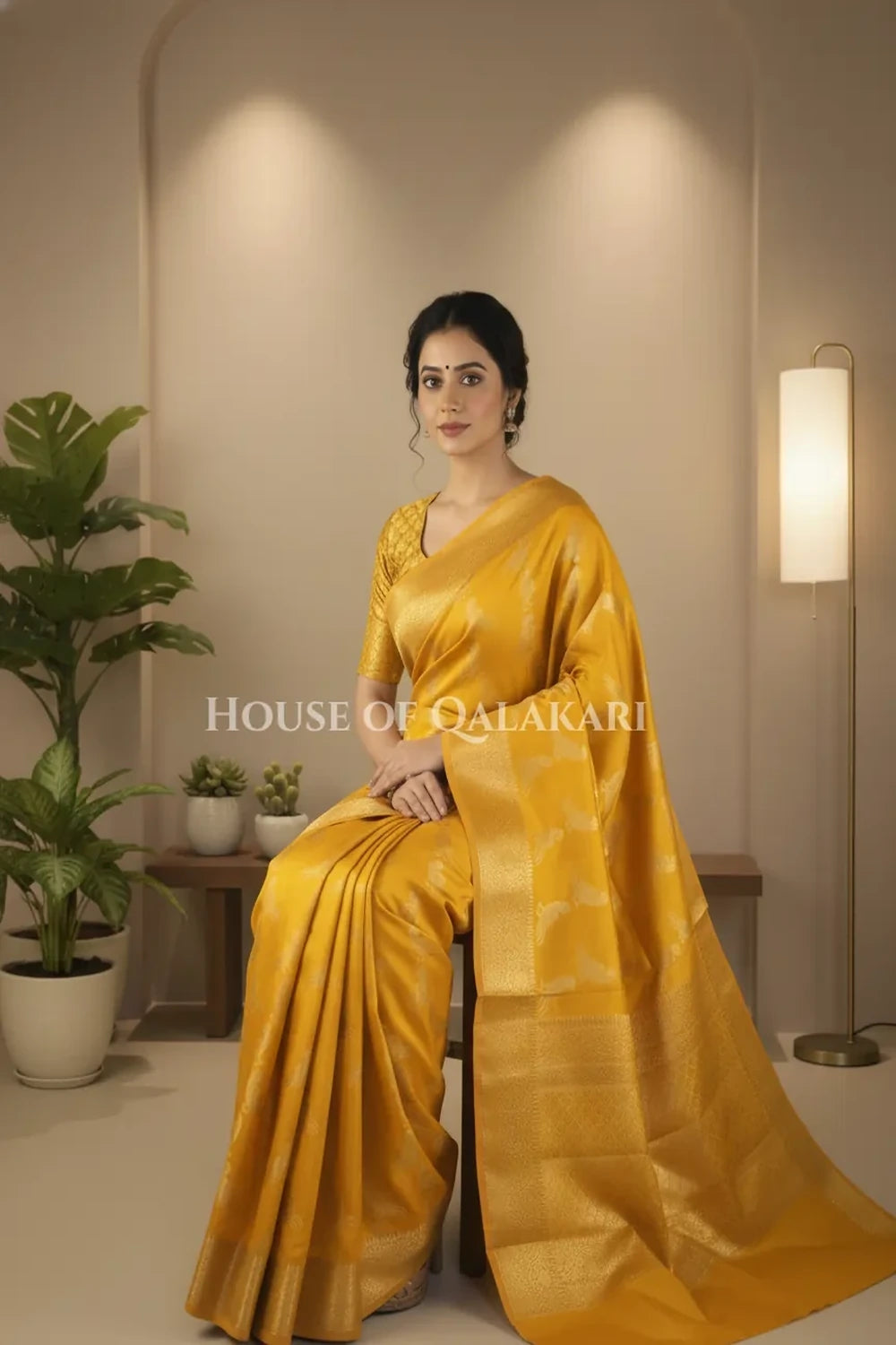 Silk Saree sitting pose