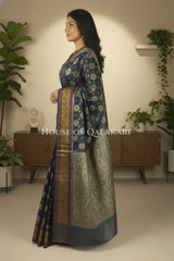 Mulmul cotton patola Saree side pose
