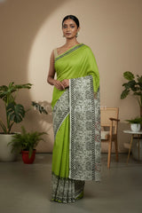 chennuri silk kalamkari saree 0447 front pose