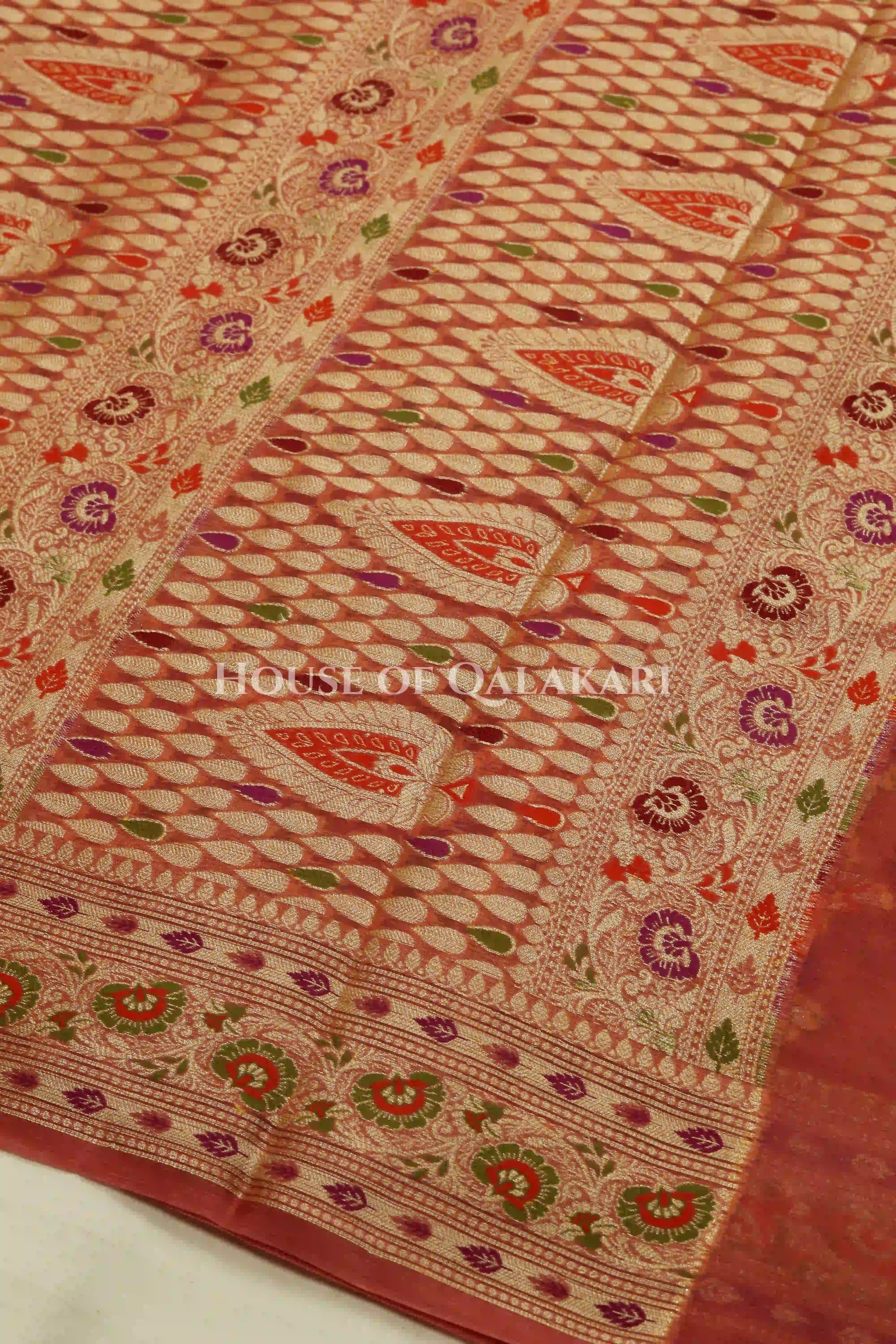 Khaddi Georget Silk Saree Pallu