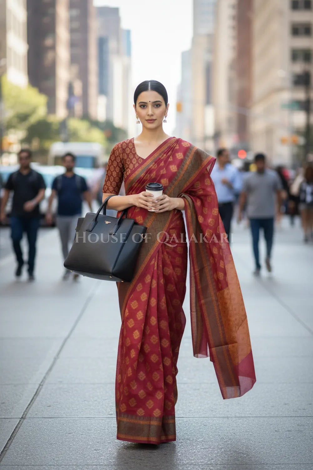 mulmul cotton patola saree 0420 outdoor pose