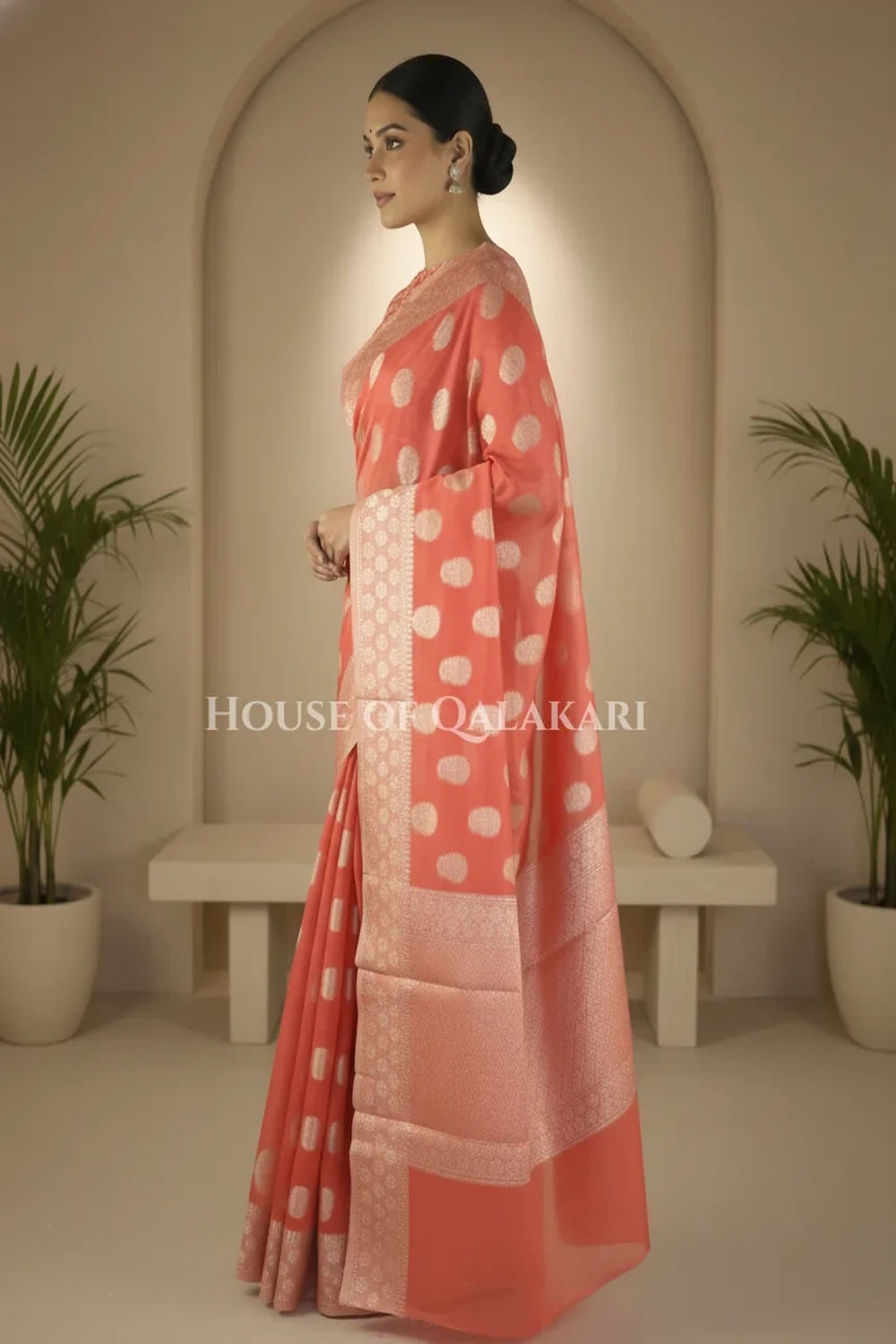 Cotton Saree side pose