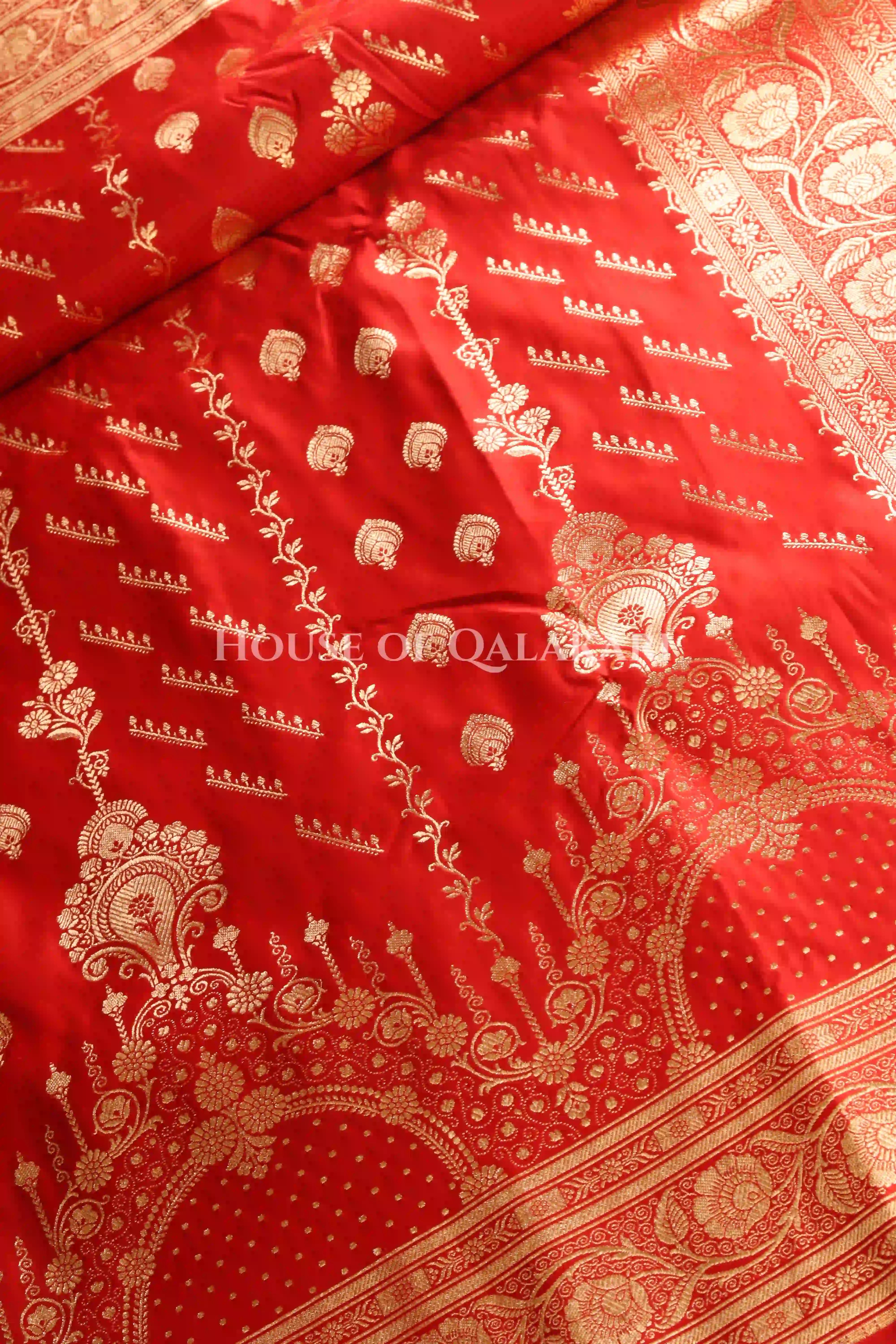 Double Katan Silk Saree body