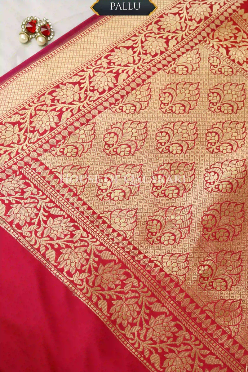 georget silk saree pallu