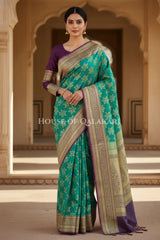 georget silk saree front pose