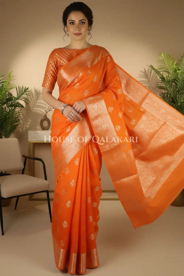 Monga Silk Saree front pose