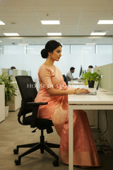 cotton saree office pose