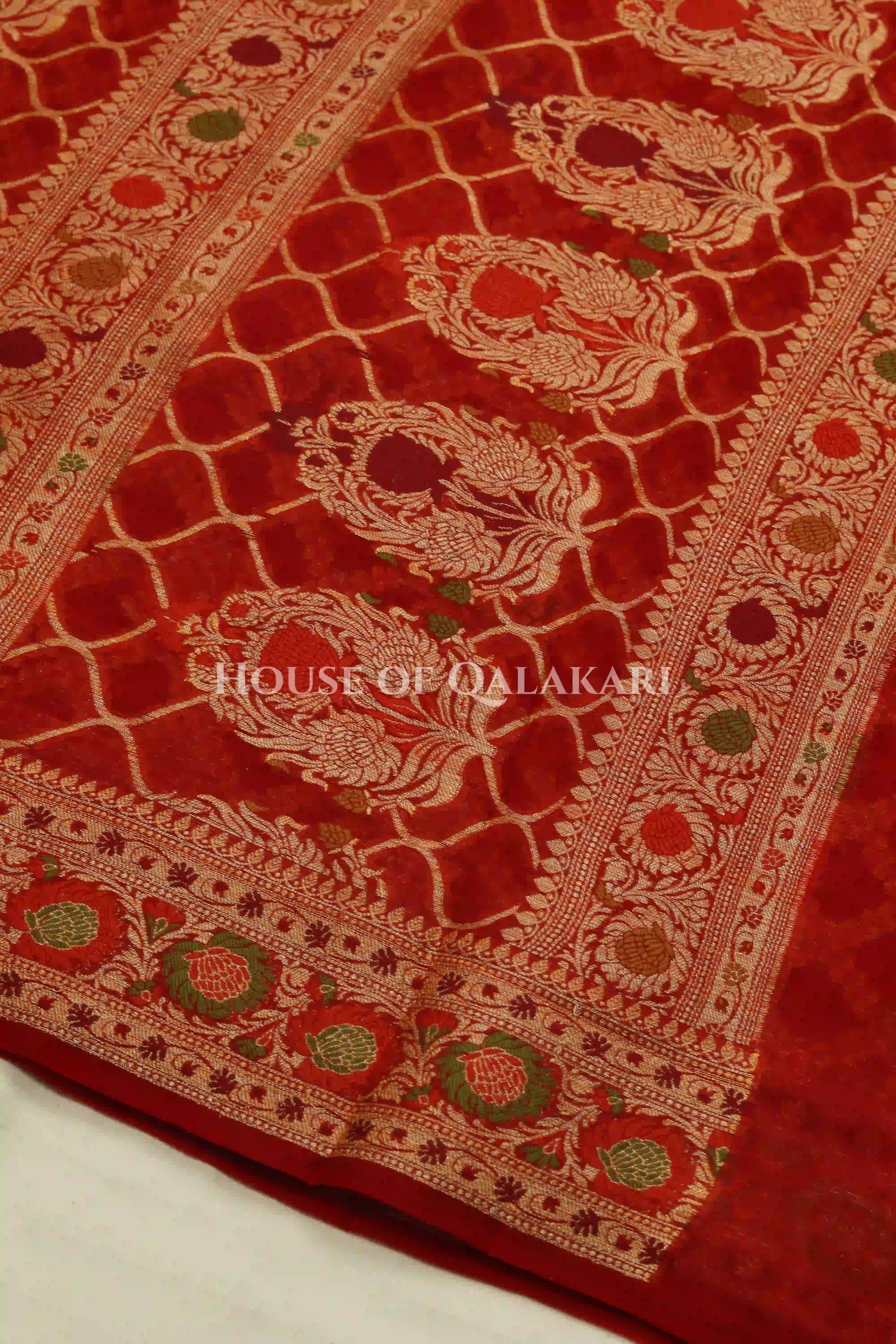 Khaddi Georget Silk Saree Pallu