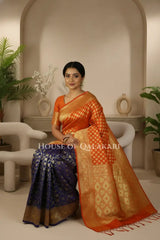 Upadda soft silk Saree sitting pose