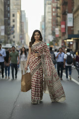 cotton kalamkari saree 0465 outdoor pose