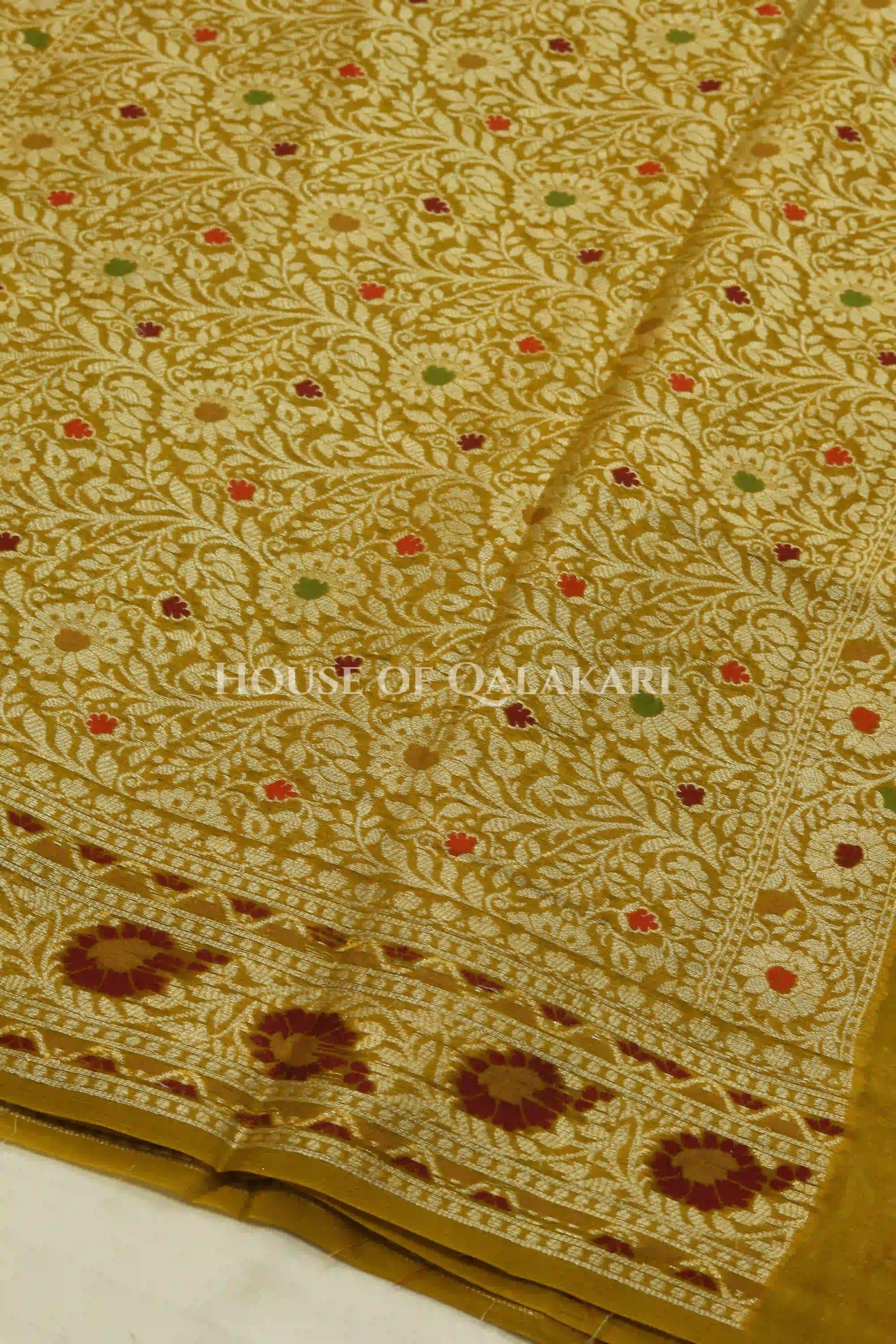 Khaddi Georget Silk Saree Pallu